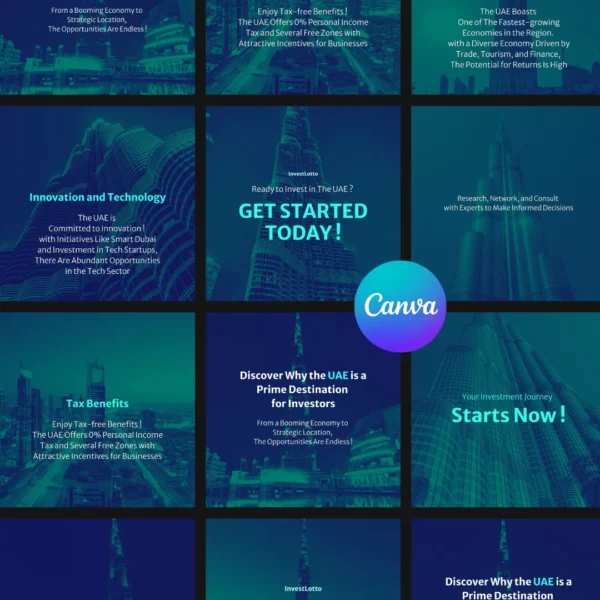 INVESTLOTTO Professional Carousel Portrait Instagram Posts Template 2024