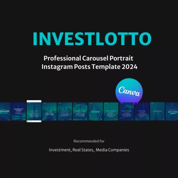 INVESTLOTTO Professional Carousel Portrait Instagram Posts Template 2024 - Image 5